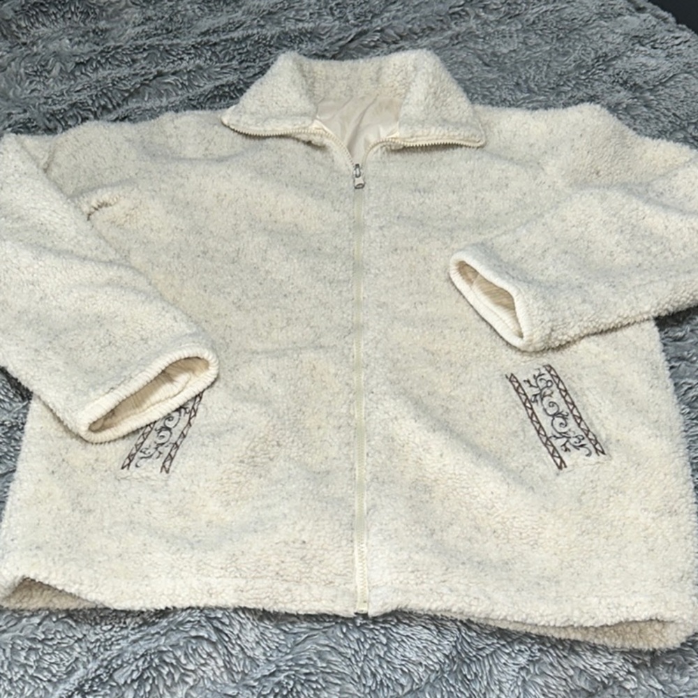 Cozy Cream Zip-Up Jacket